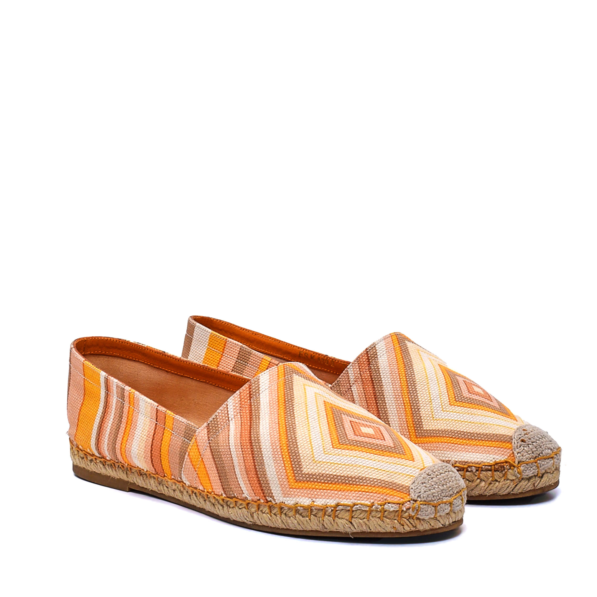 Valentino - Multicolor Canvas Native Couture 1975 Print Espadrilles / 37